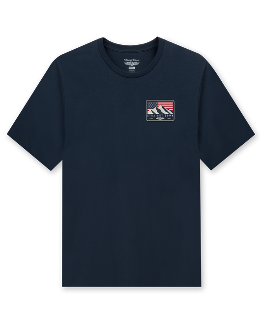 Straight Down Sierra Tee - Navy