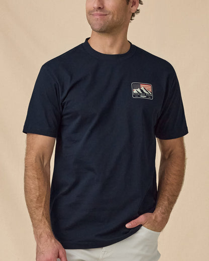 Straight Down Sierra Tee - Navy