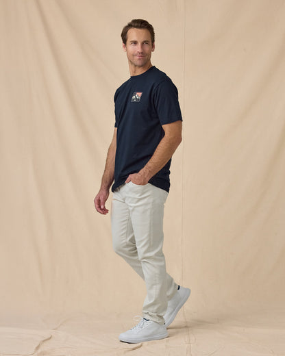 Straight Down Sierra Tee - Navy