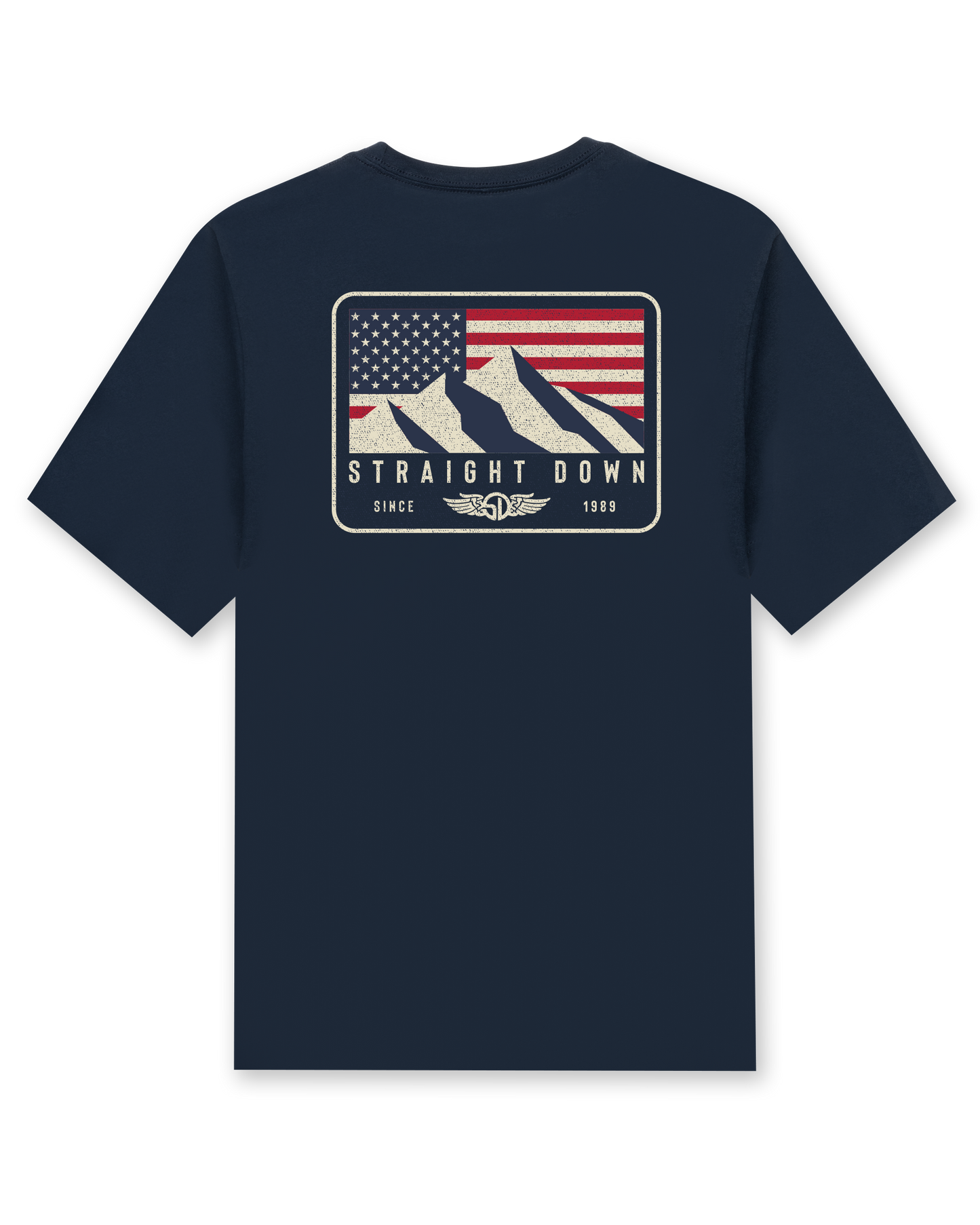 Straight Down Sierra Tee - Navy