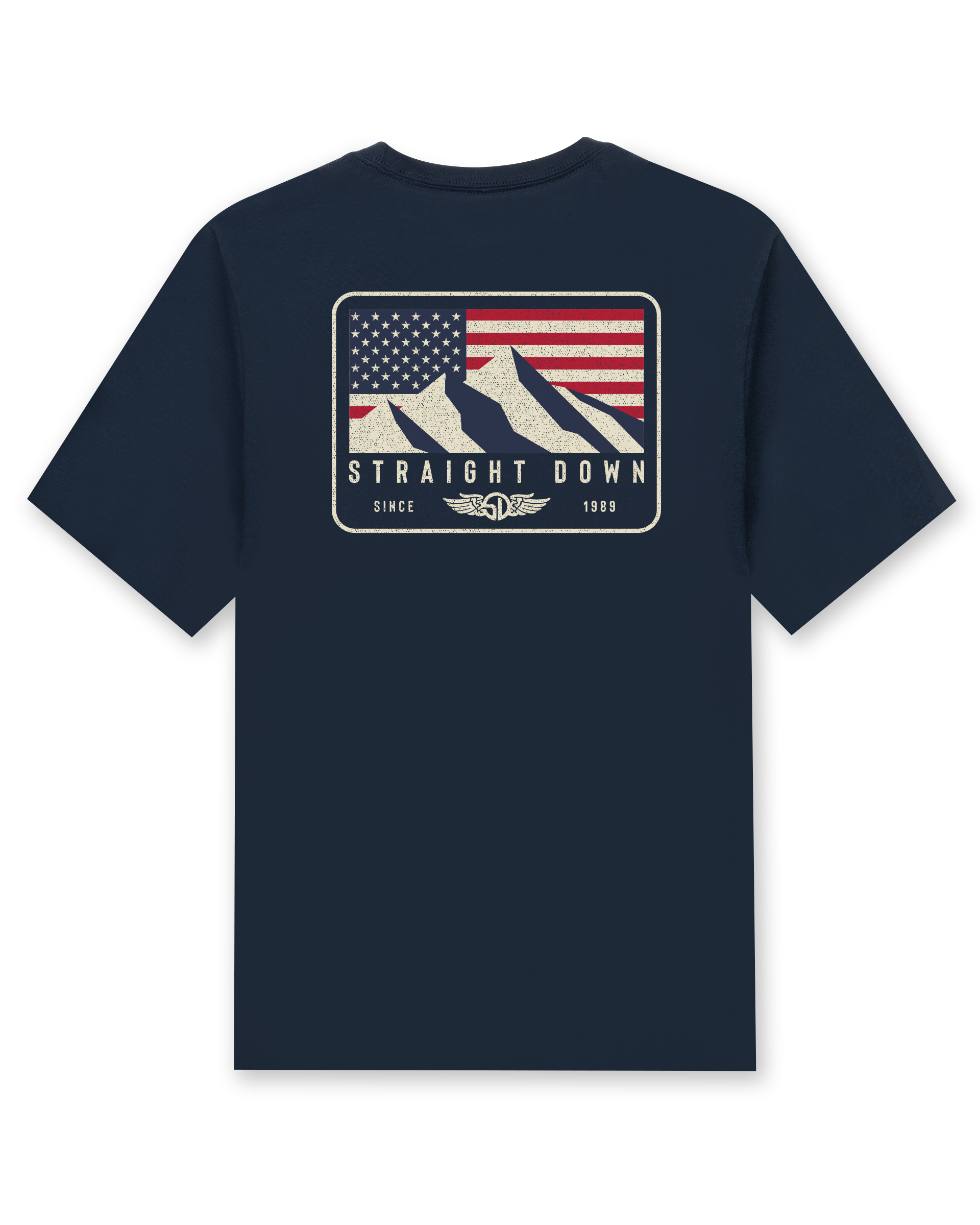 Straight Down Sierra Tee - Navy