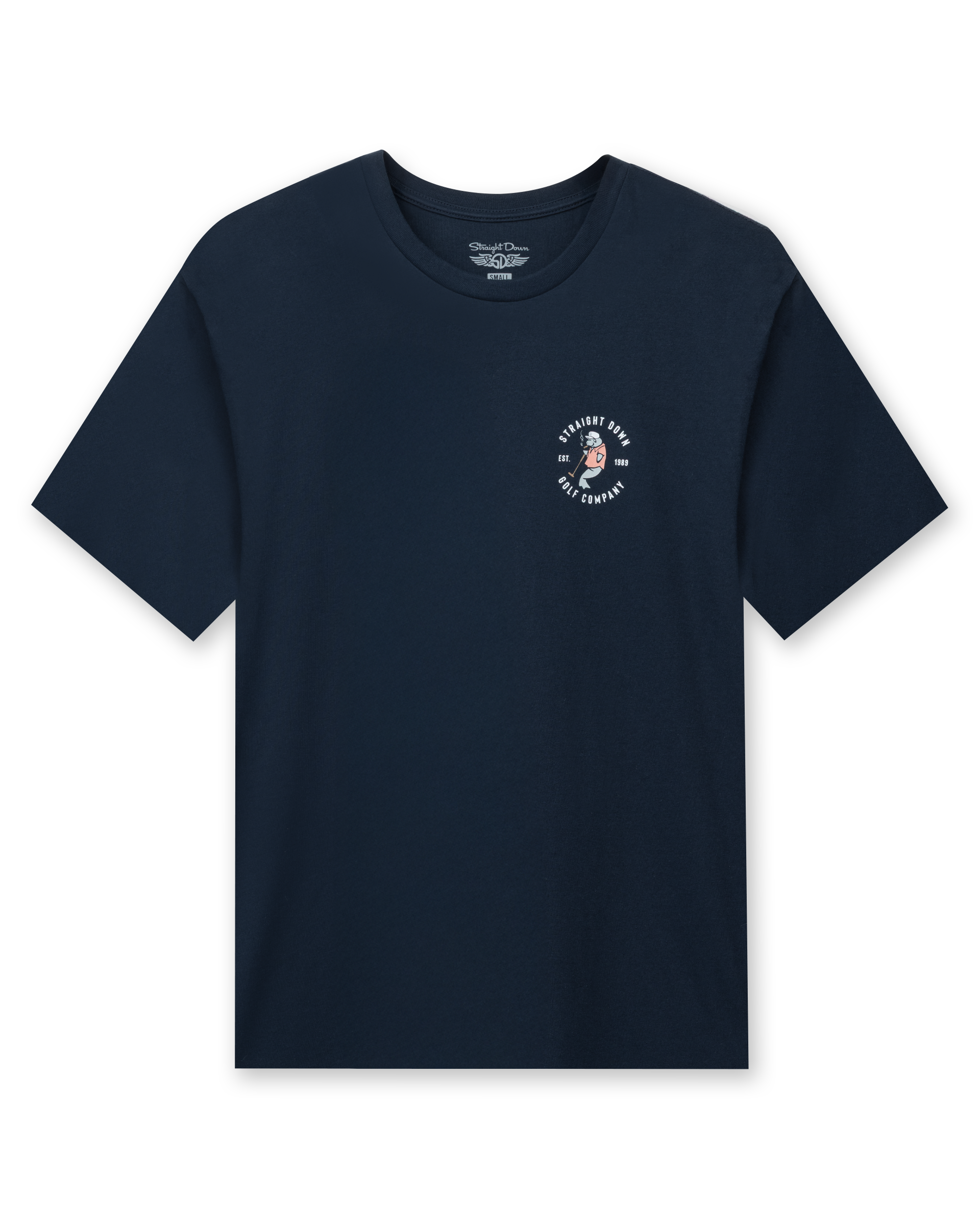 Straight Down Mana-Tee - Navy