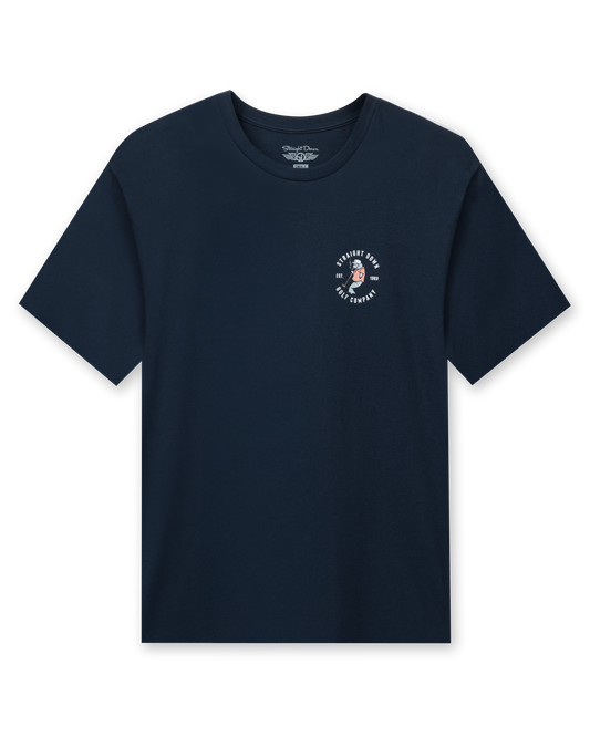 Straight Down Mana-Tee - Navy