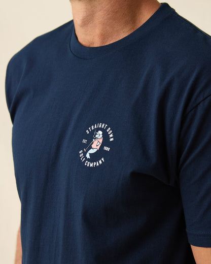 Straight Down Mana-Tee - Navy