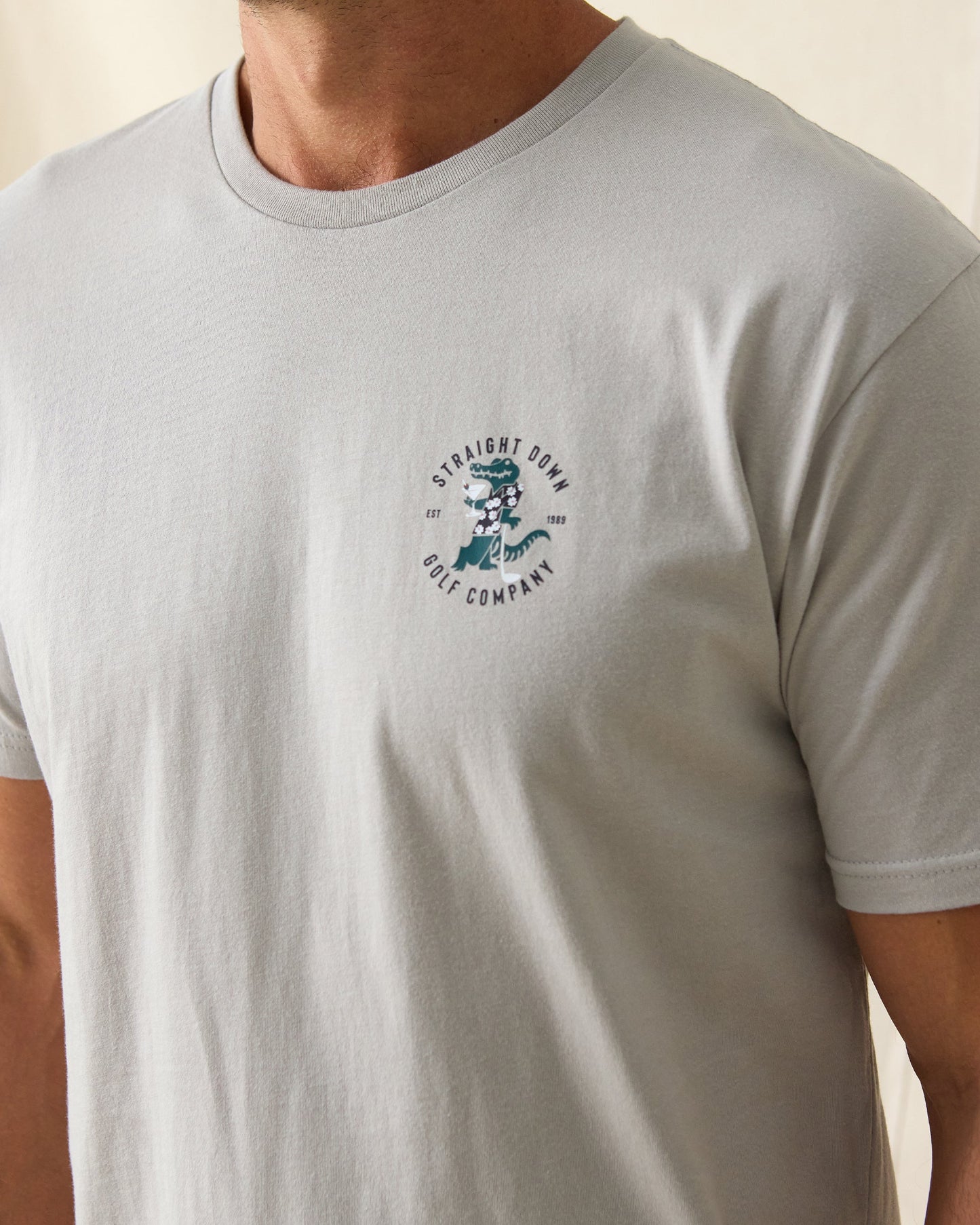 Straight Down Alligator Alley Tee - Light Grey