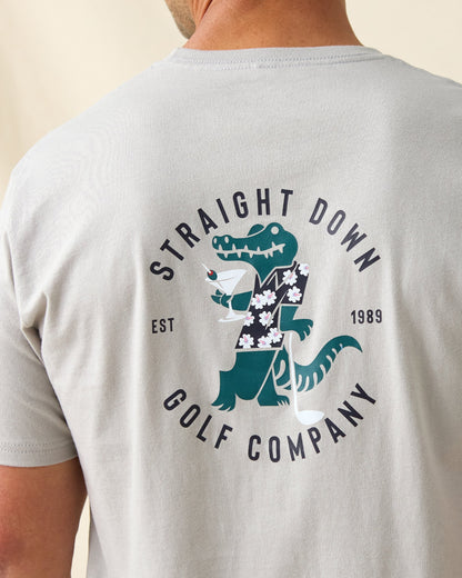 Straight Down Alligator Alley Tee - Light Grey