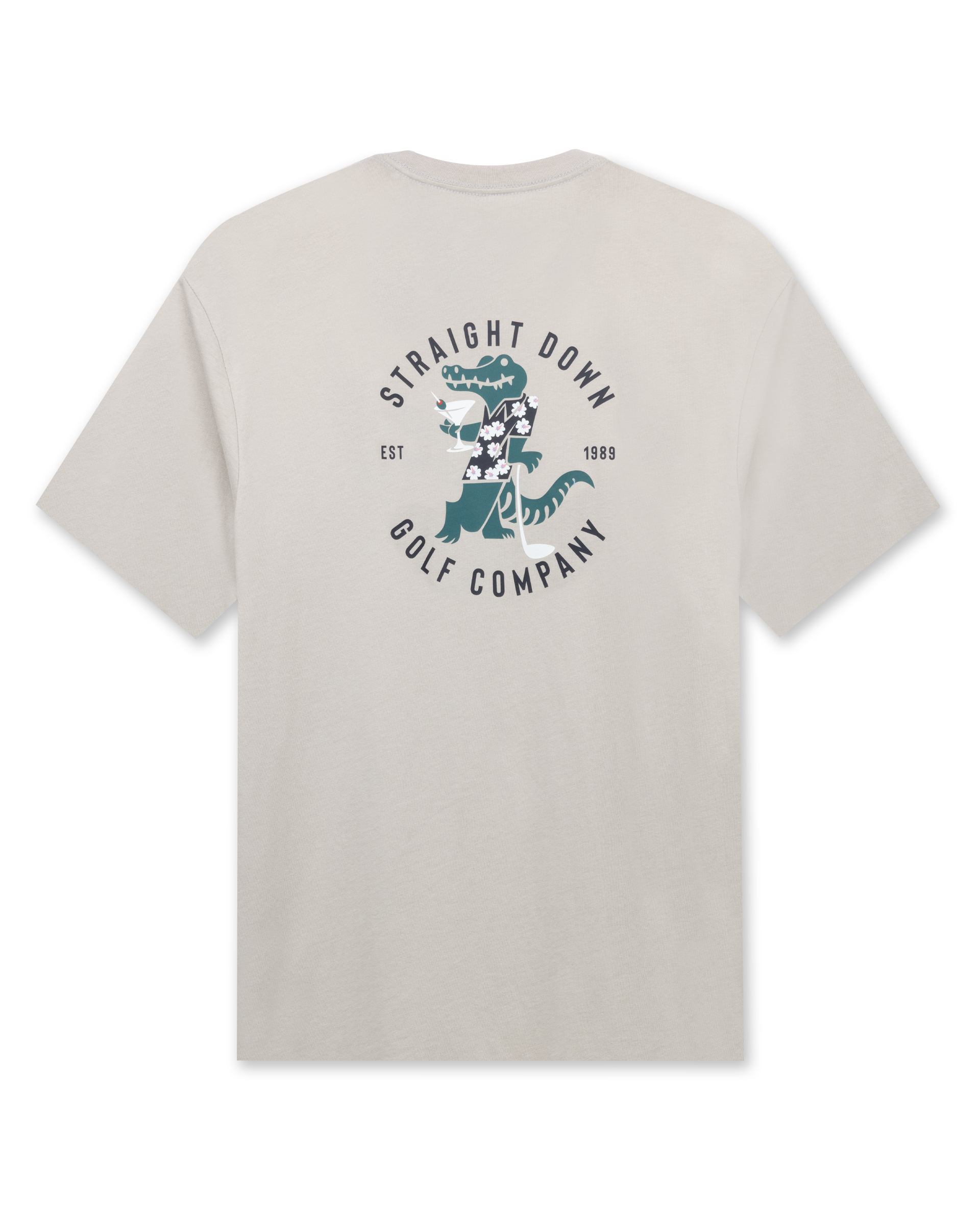 Straight Down Alligator Alley Tee - Light Grey
