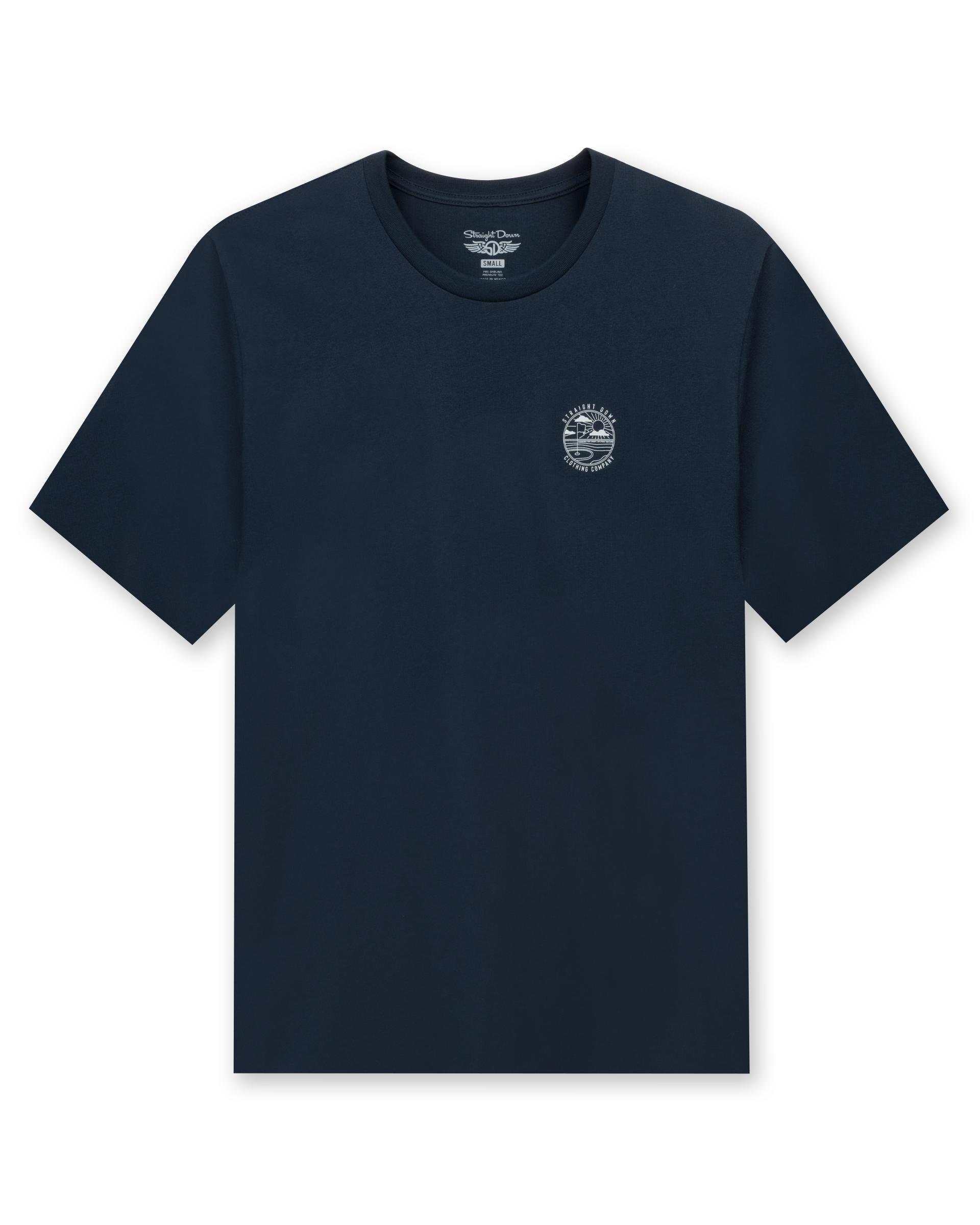 Straight Down Golf Vibes Tee - Navy