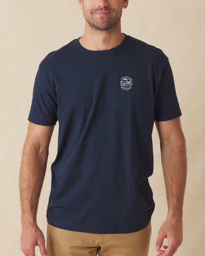 Straight Down Golf Vibes Tee - Navy