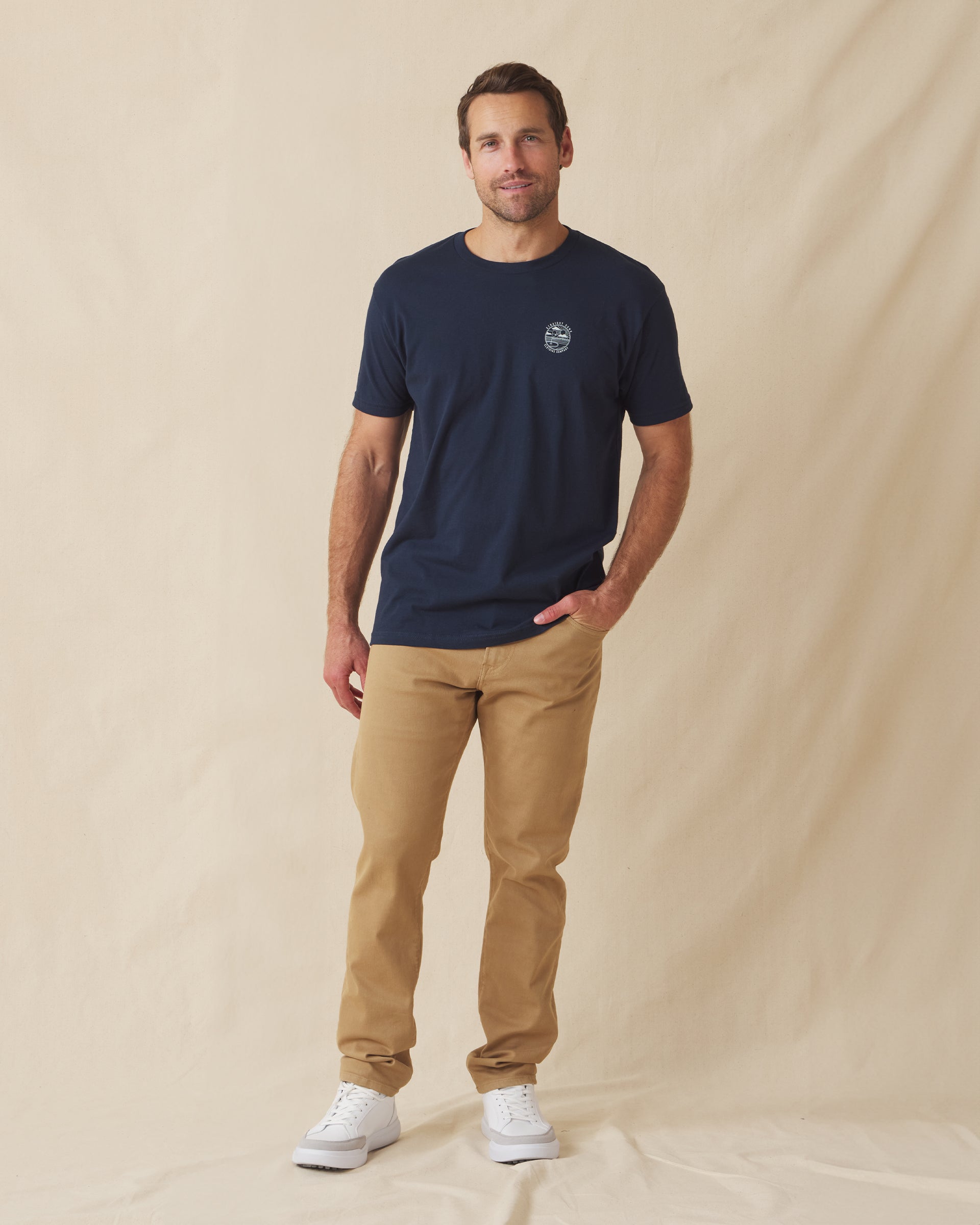 Straight Down Golf Vibes Tee - Navy