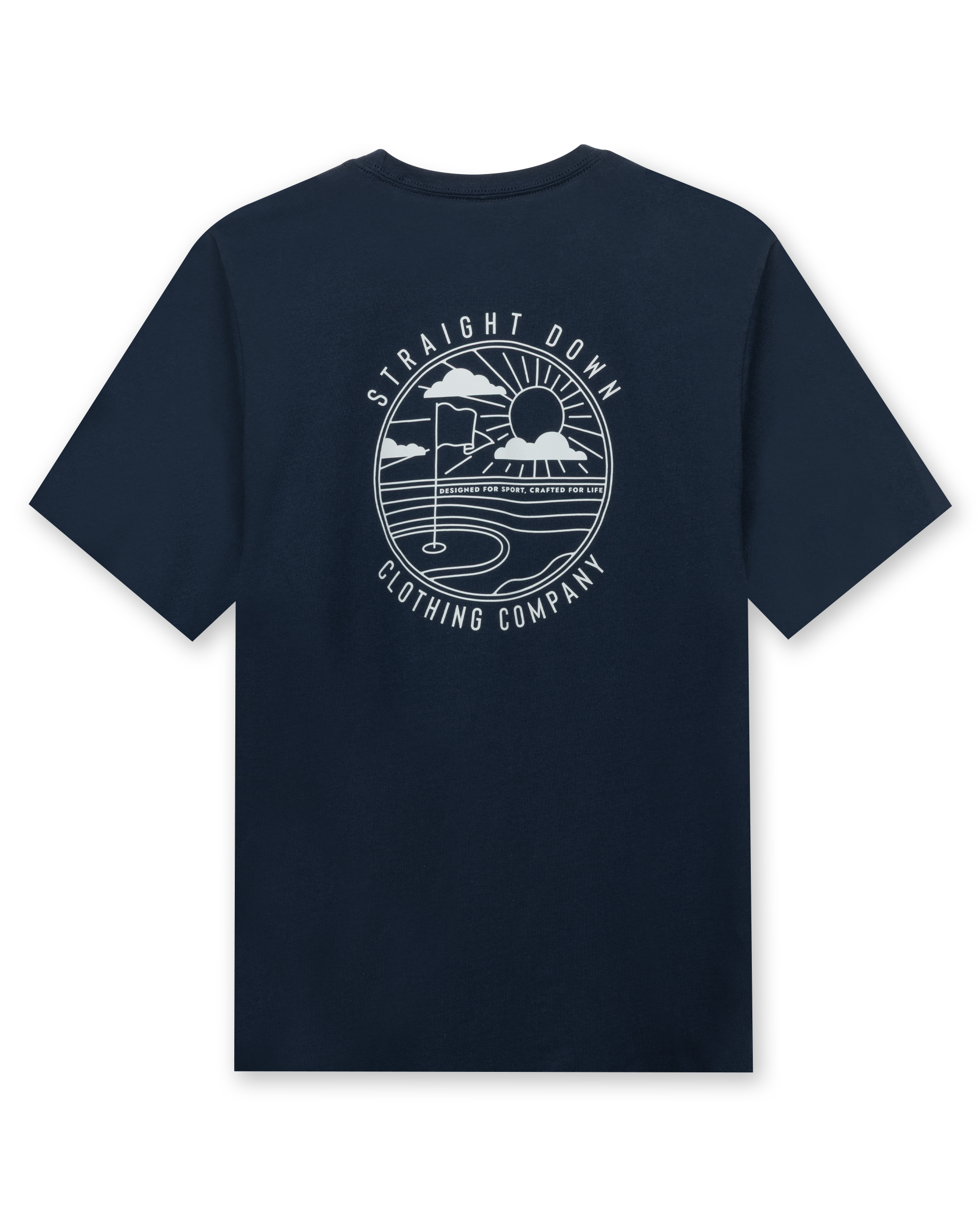 Straight Down Golf Vibes Tee - Navy