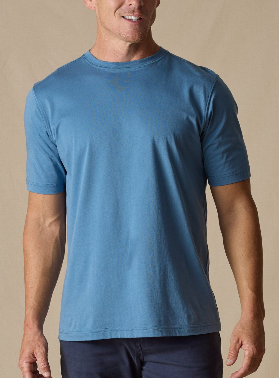 Straight Down Luxe Tee - Petrol