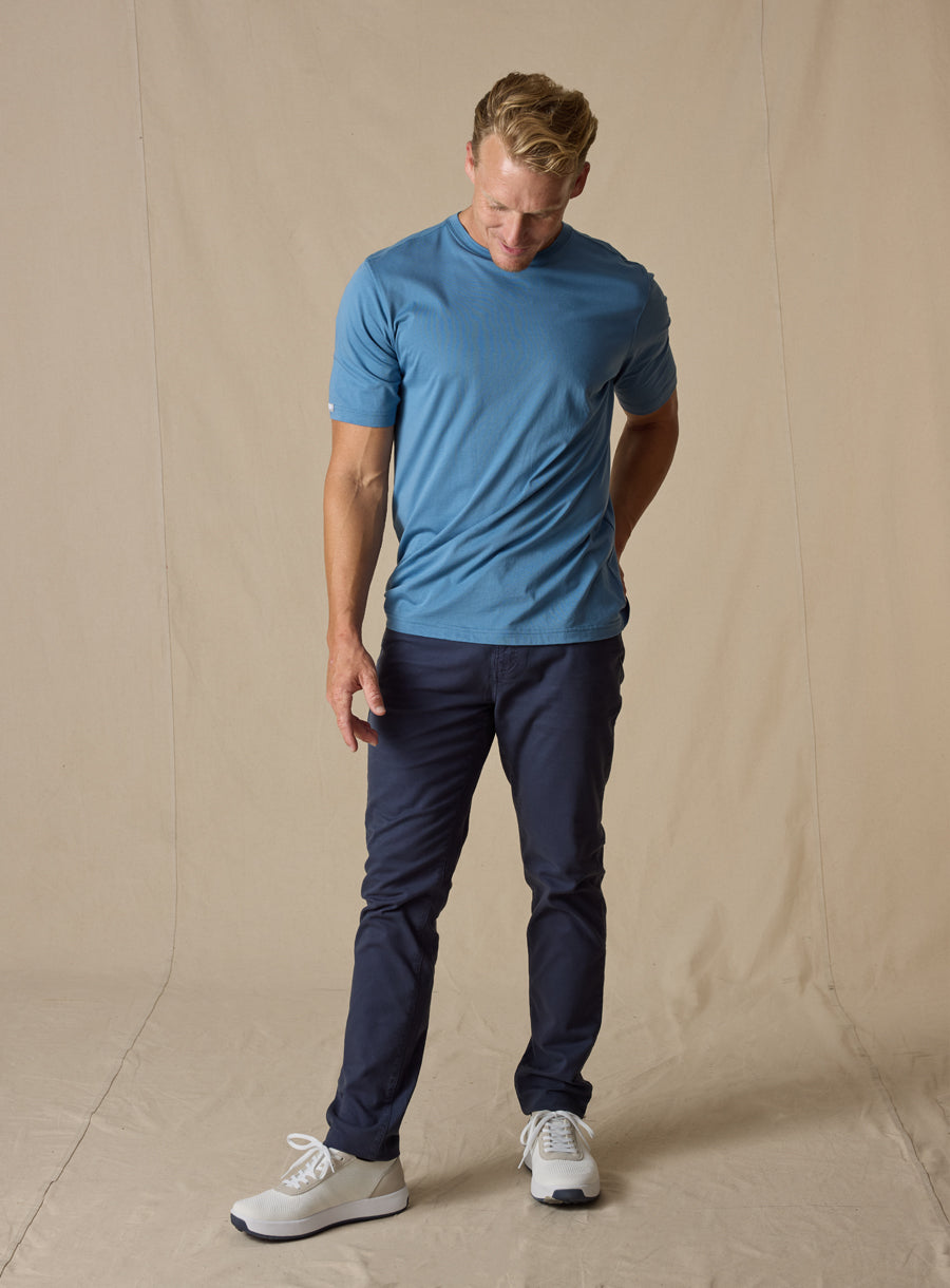 Straight Down Luxe Tee - Petrol