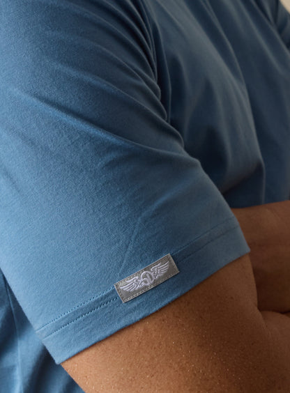 Straight Down Luxe Tee - Petrol