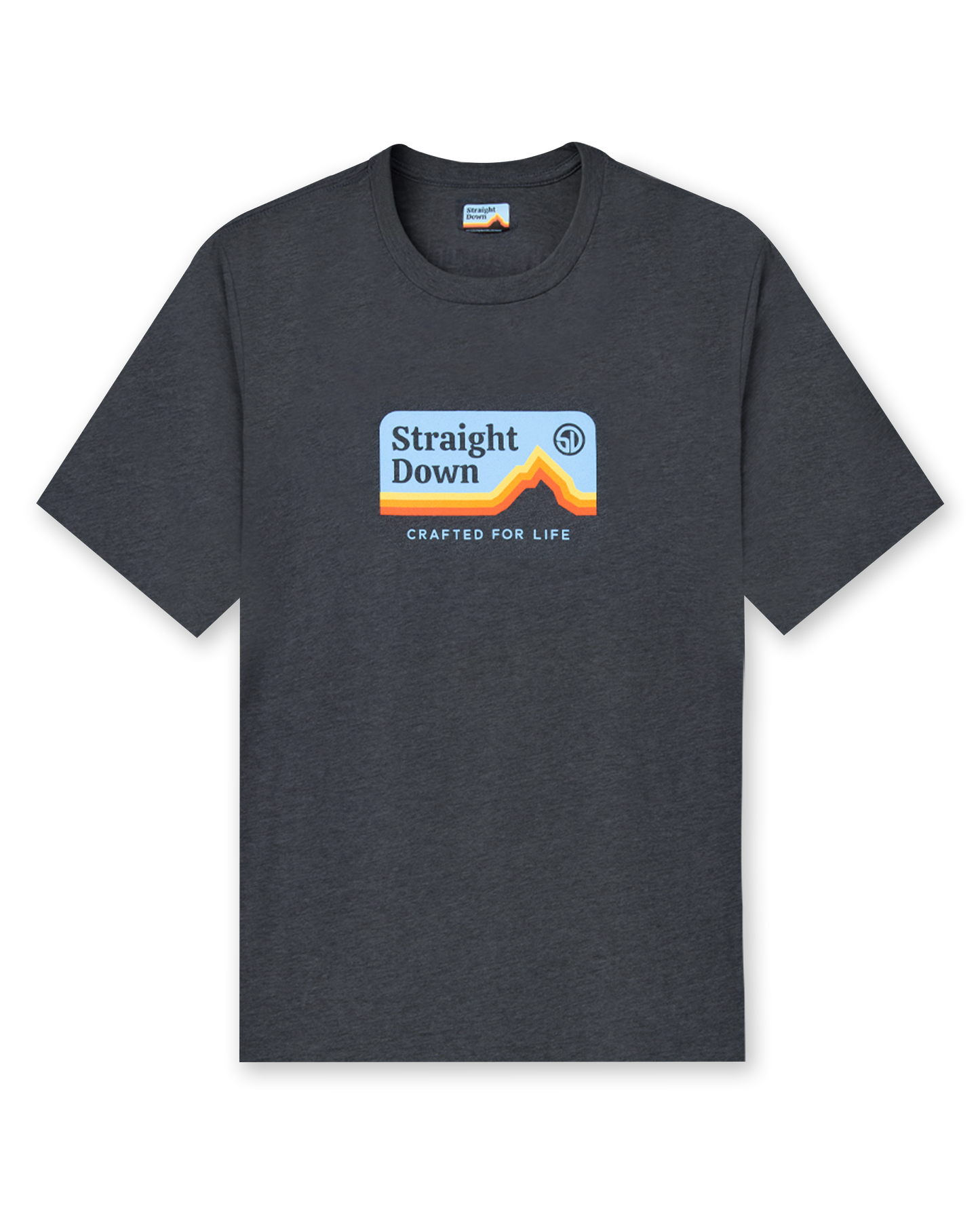 Straight Down Starsky Tee - Charcoal