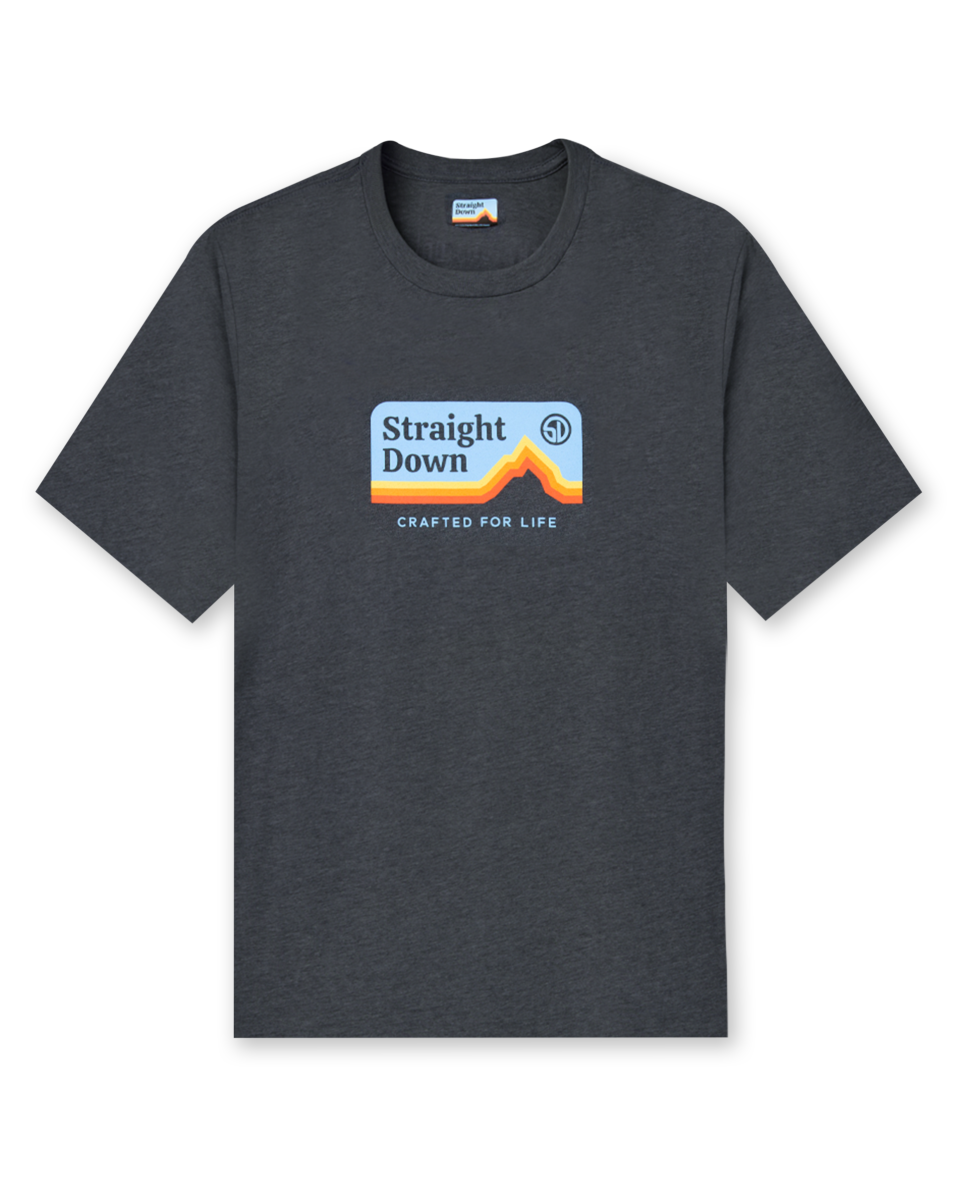 Straight Down Starsky Tee - Charcoal