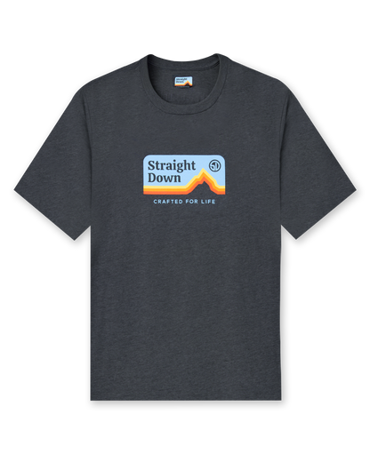 Straight Down Starsky Tee - Charcoal