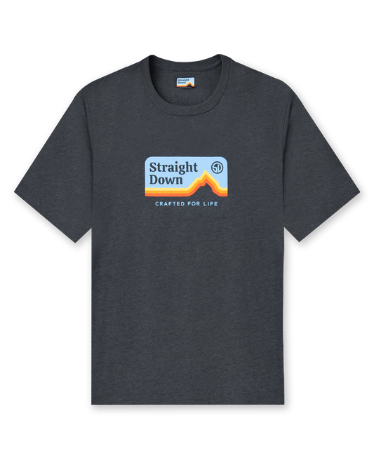 Straight Down Starsky Tee - Charcoal