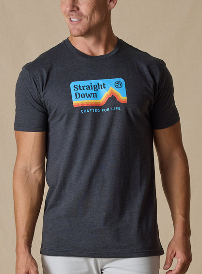 Straight Down Starsky Tee - Charcoal