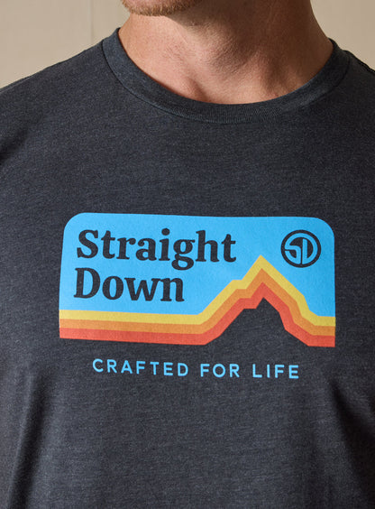 Straight Down Starsky Tee - Charcoal