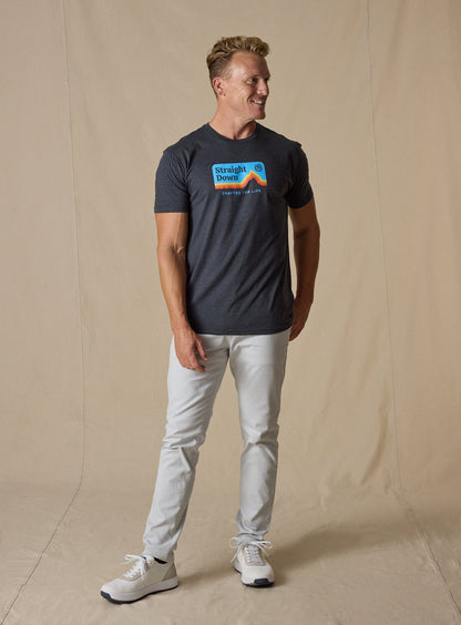 Straight Down Starsky Tee - Charcoal