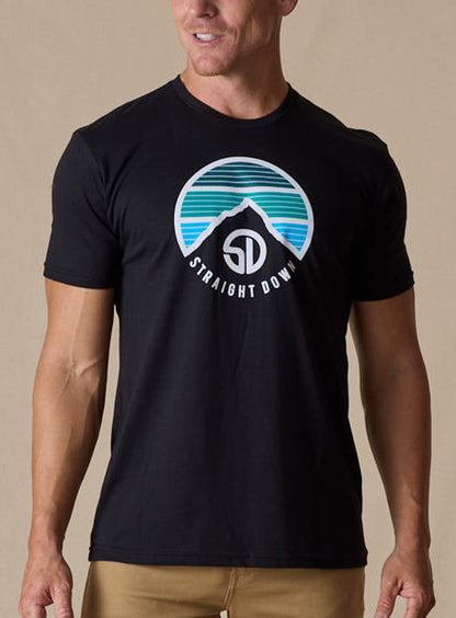 Straight Down Landscape Tee - Black
