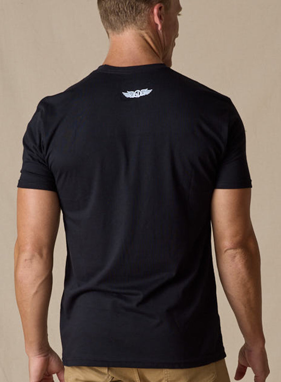 Straight Down Landscape Tee - Black