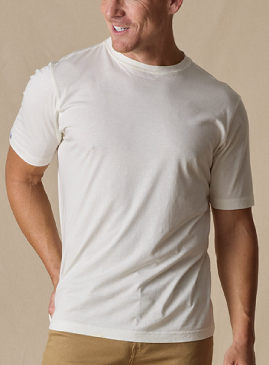 Straight Down Luxe Tee - Cream