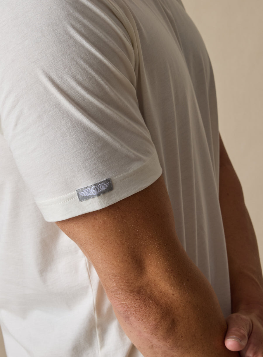 Straight Down Luxe Tee - Cream