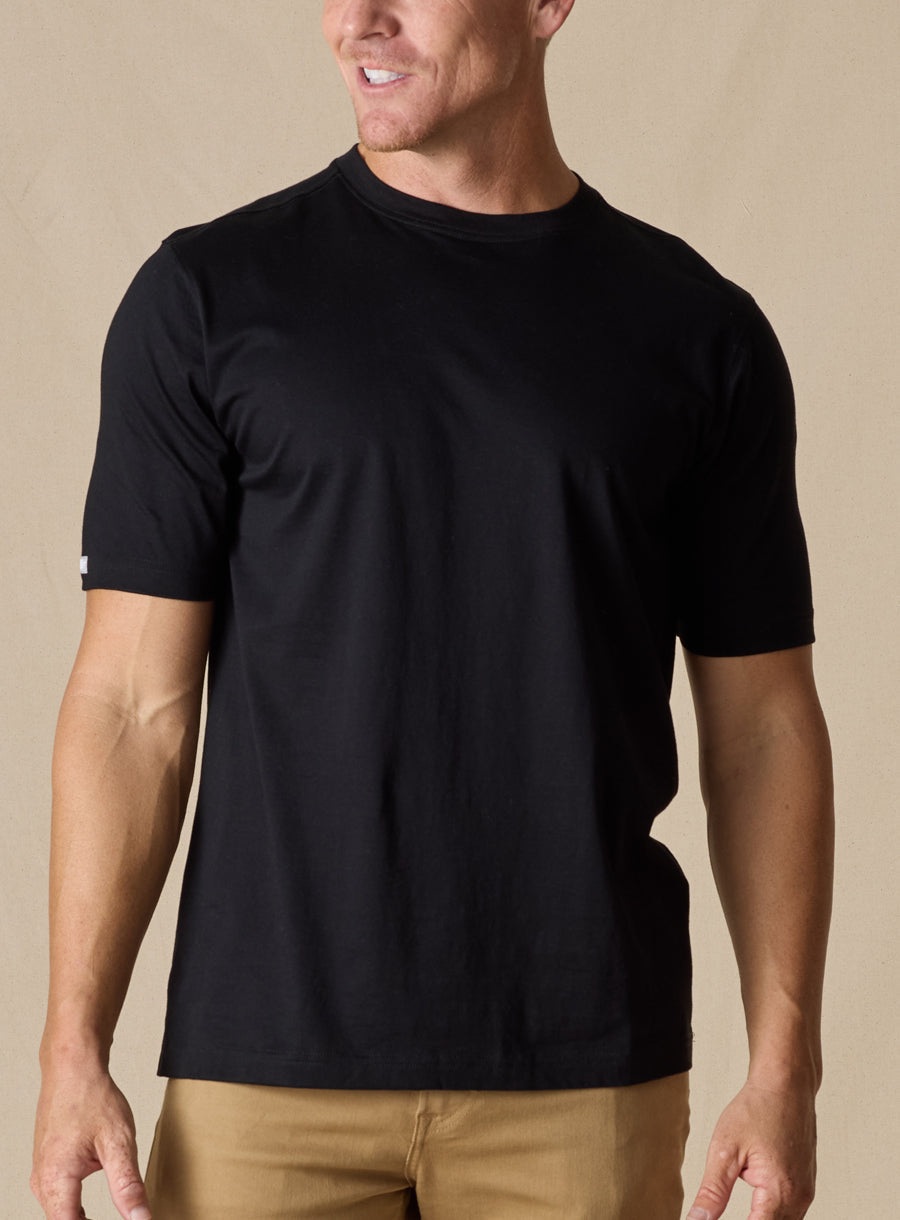 Straight Down Luxe Tee - Black