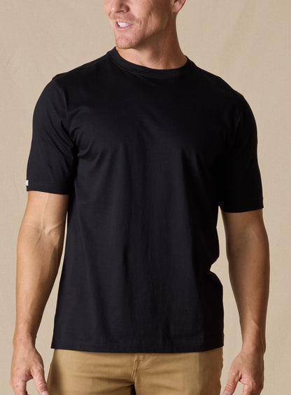 Straight Down Luxe Tee - Black