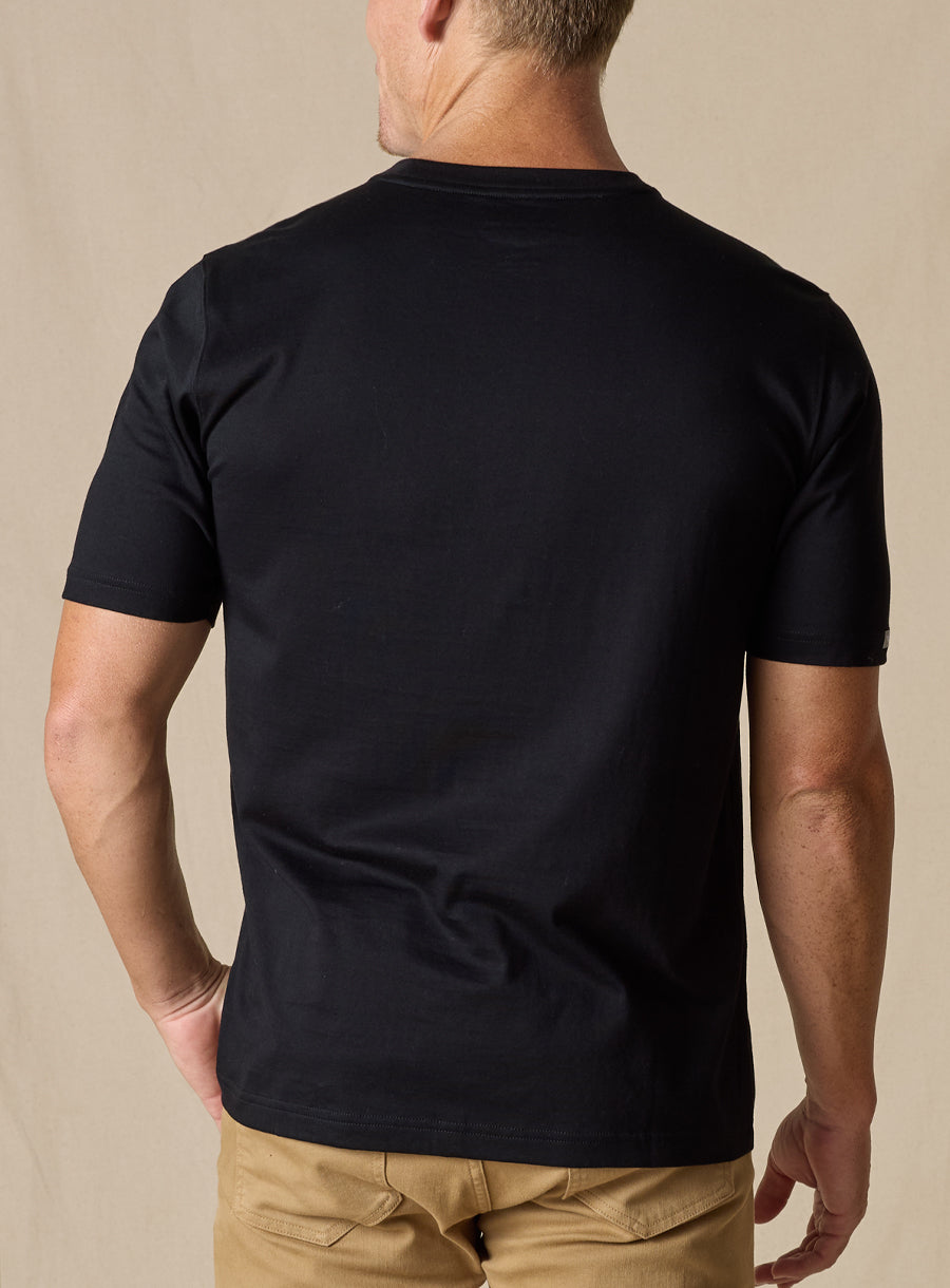 Straight Down Luxe Tee - Black