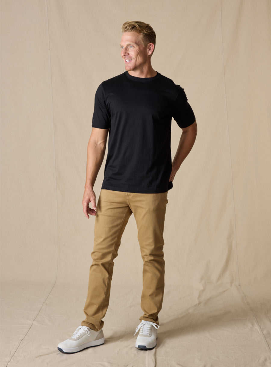 Straight Down Luxe Tee - Black