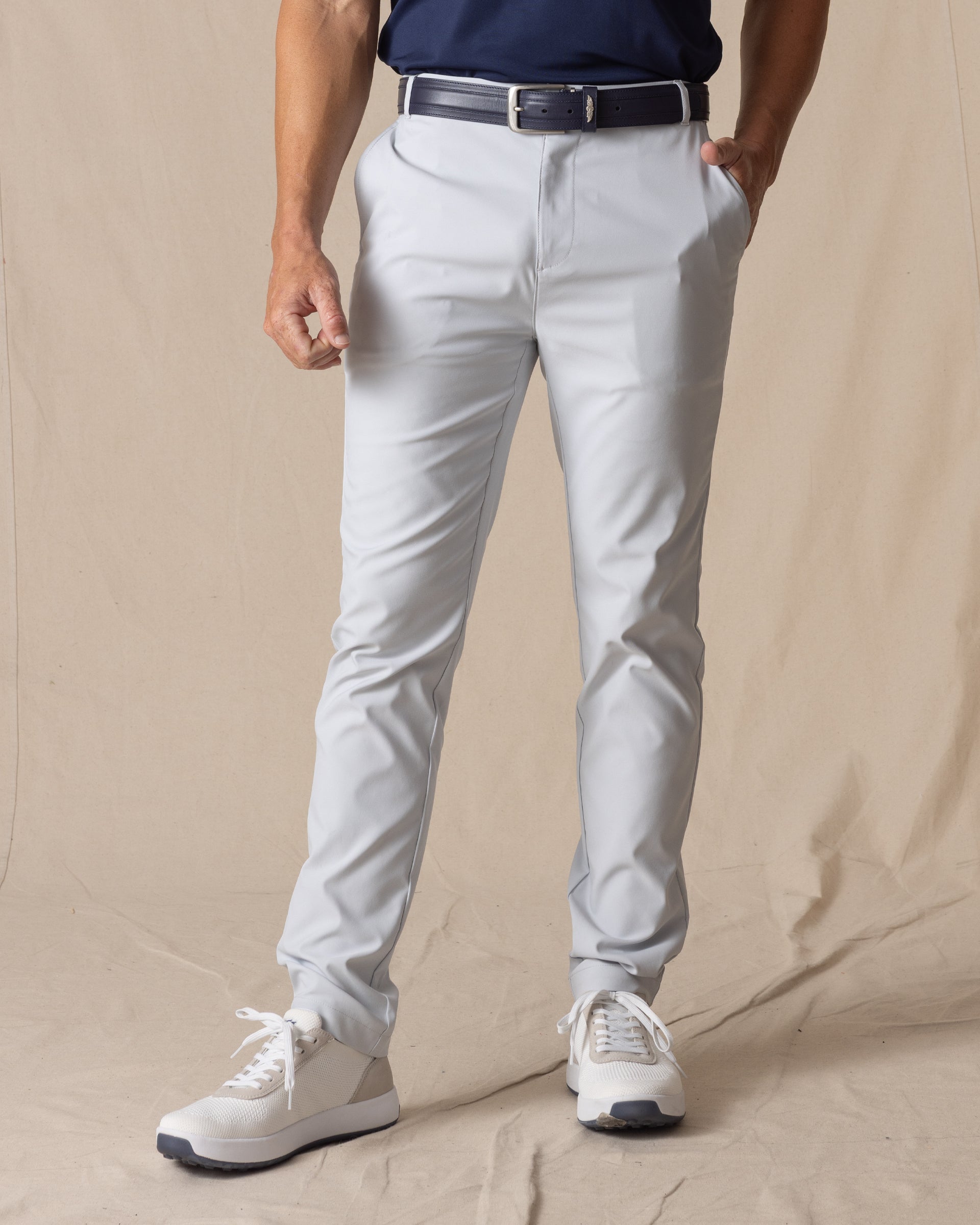 Straight Down Maverick Twill Pant - Silver