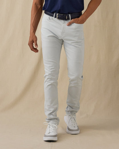 Straight Down Claremont Five Pocket Twill Pant - Silver