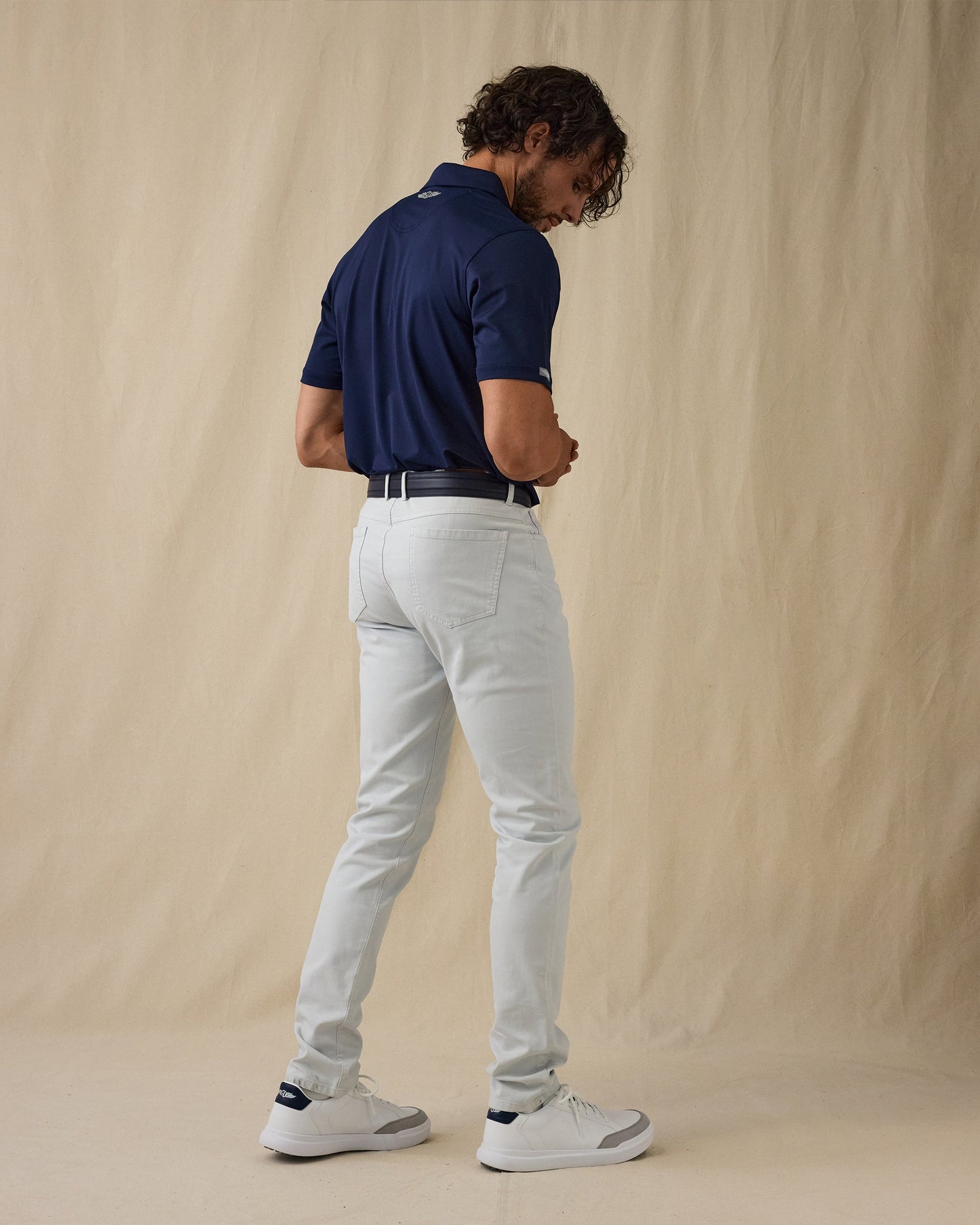 Straight Down Claremont Five Pocket Twill Pant - Silver