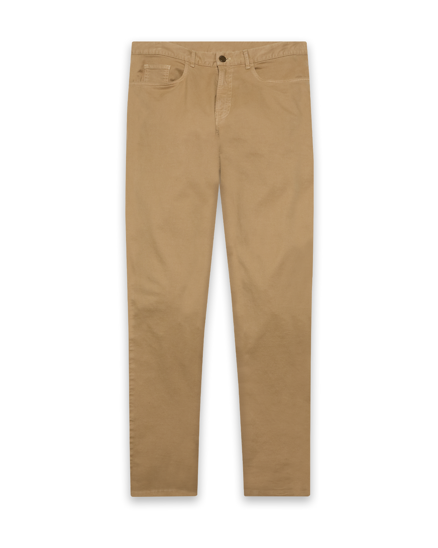 Straight Down Claremont Five Pocket Twill Pant - British Khaki
