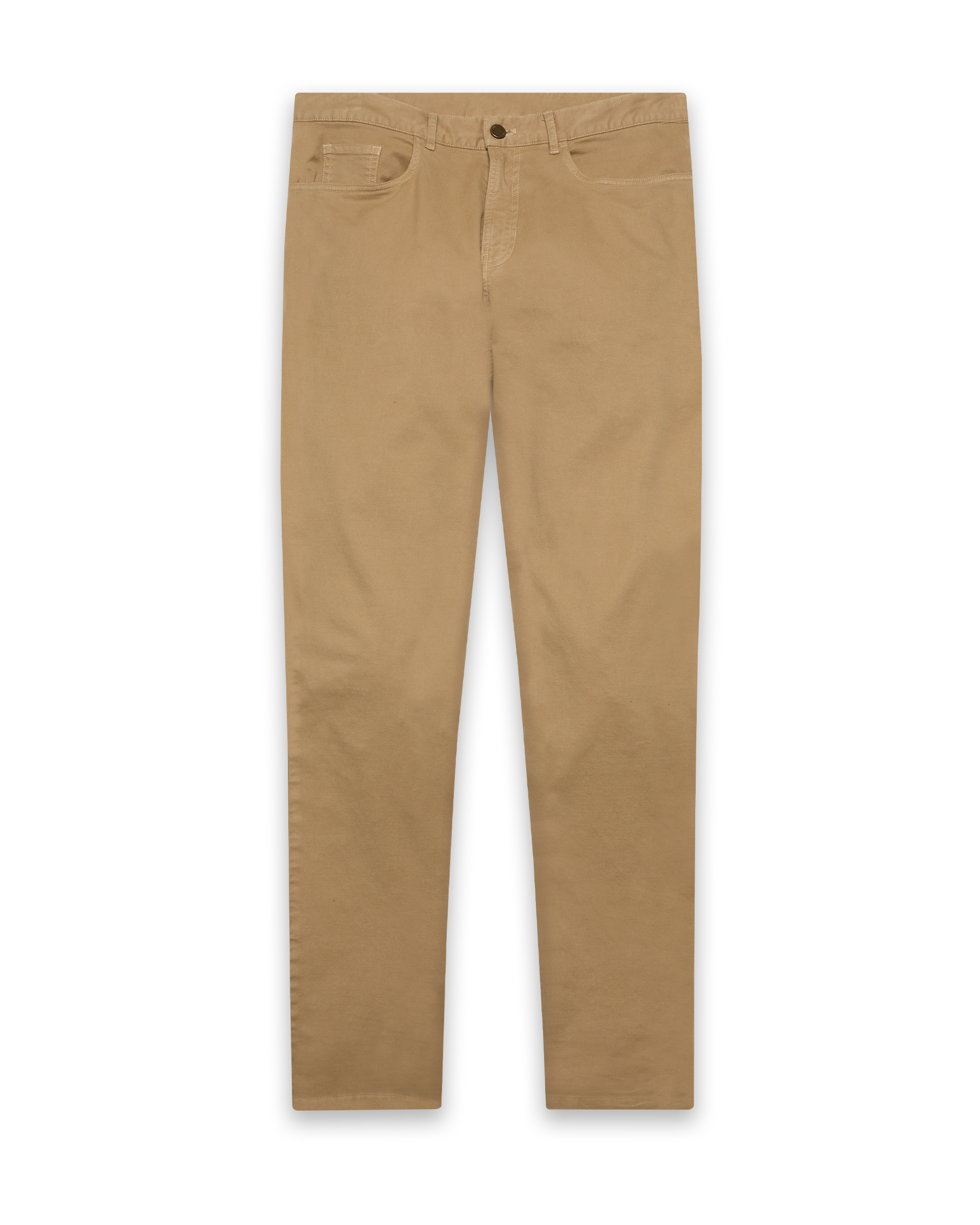 Straight Down Claremont Five Pocket Twill Pant - British Khaki