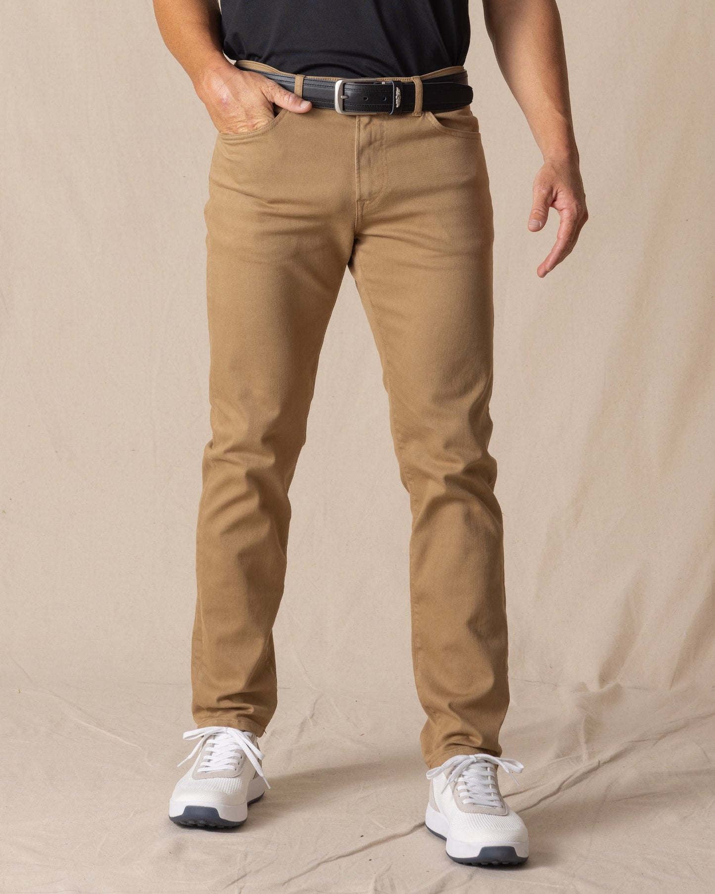 Straight Down Claremont Five Pocket Twill Pant - British Khaki