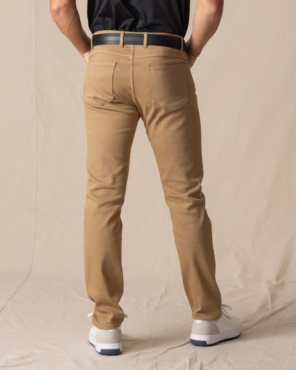 Straight Down Claremont Five Pocket Twill Pant - British Khaki