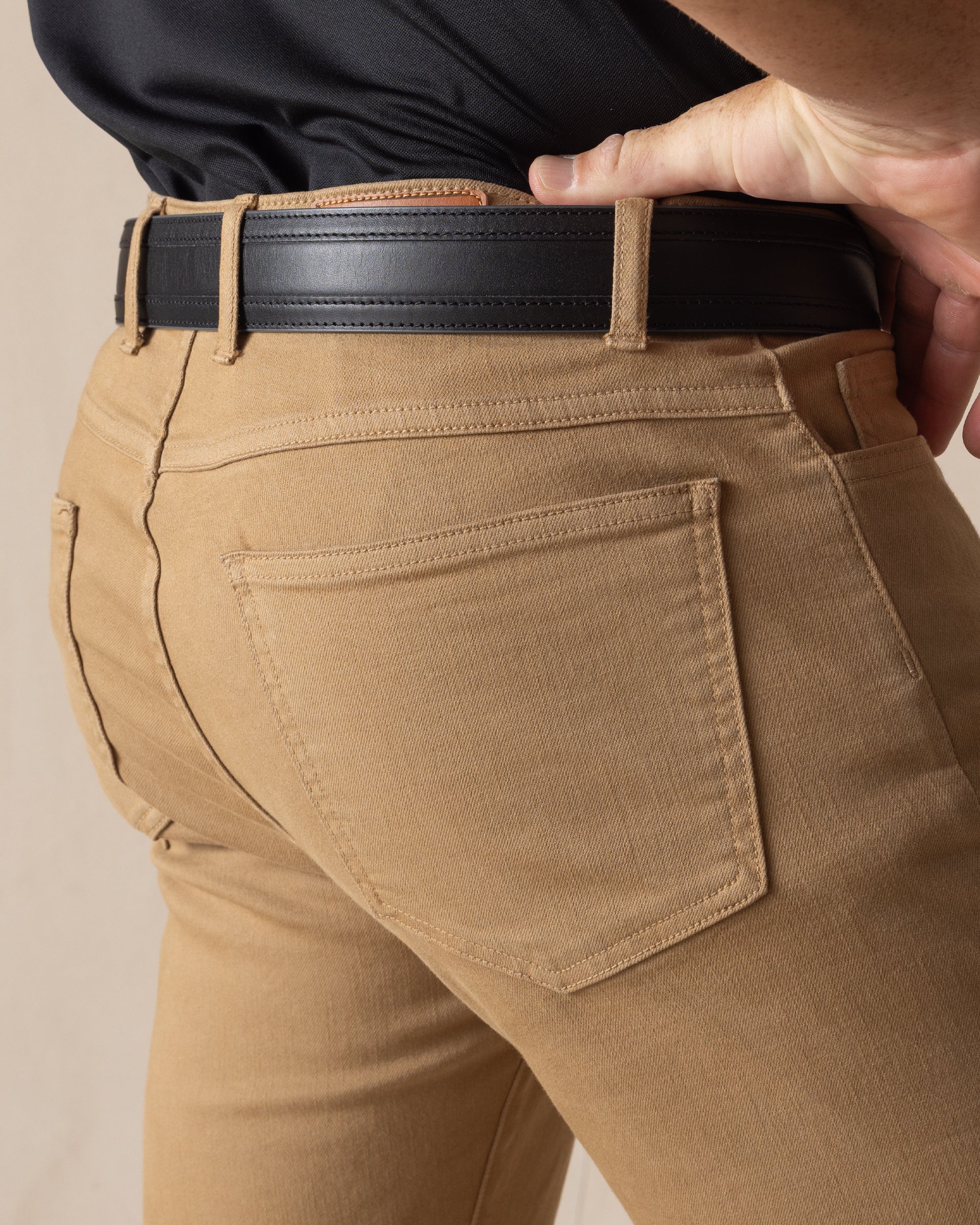 Straight Down Claremont Five Pocket Twill Pant - British Khaki