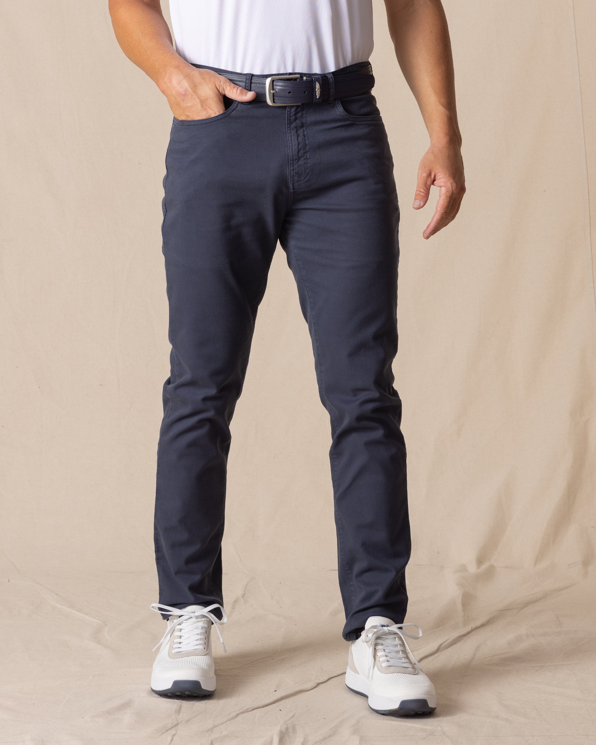 Straight Down Claremont Five Pocket Twill Pant - Ink