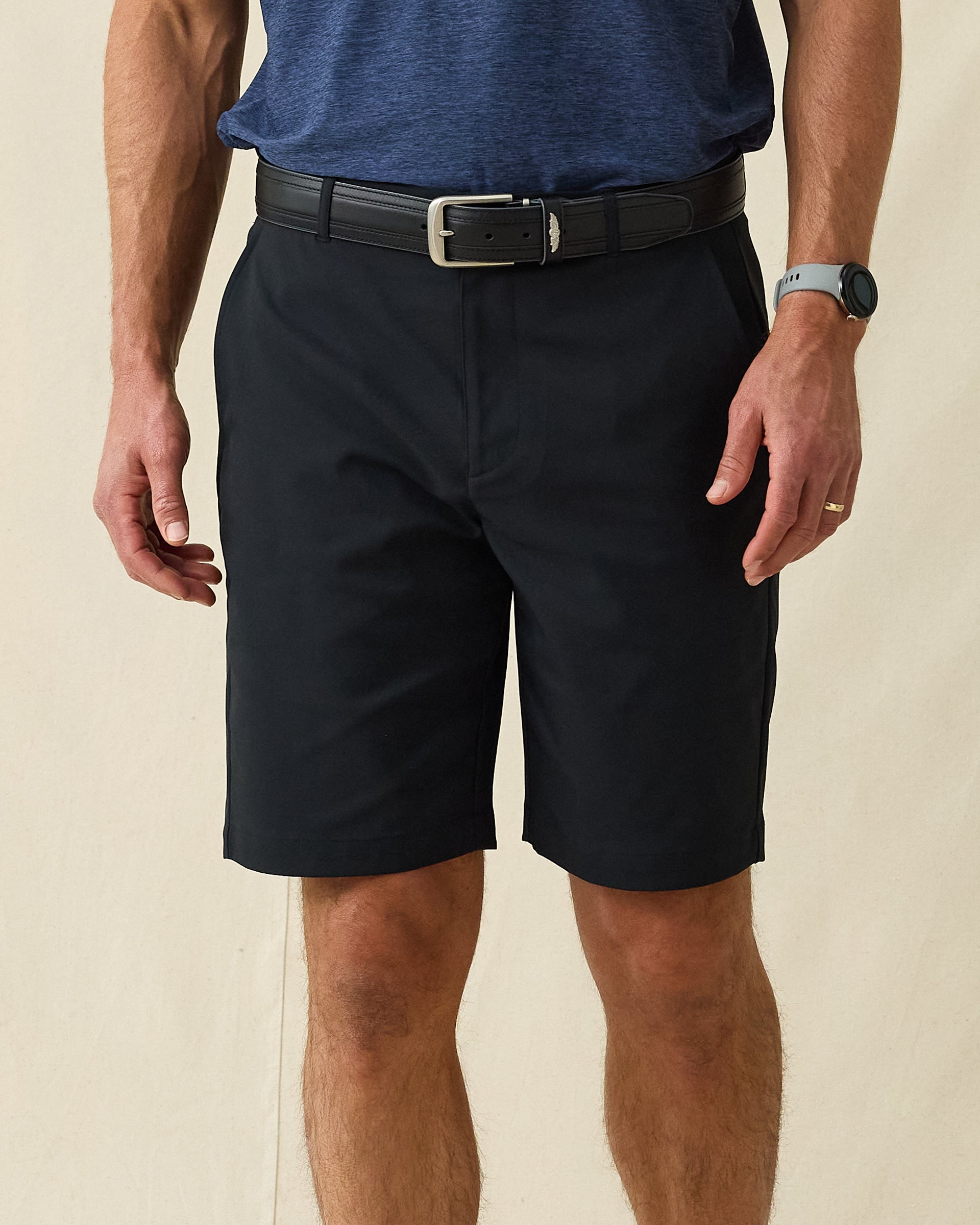 Straight Down Maverick Twill Short - Black