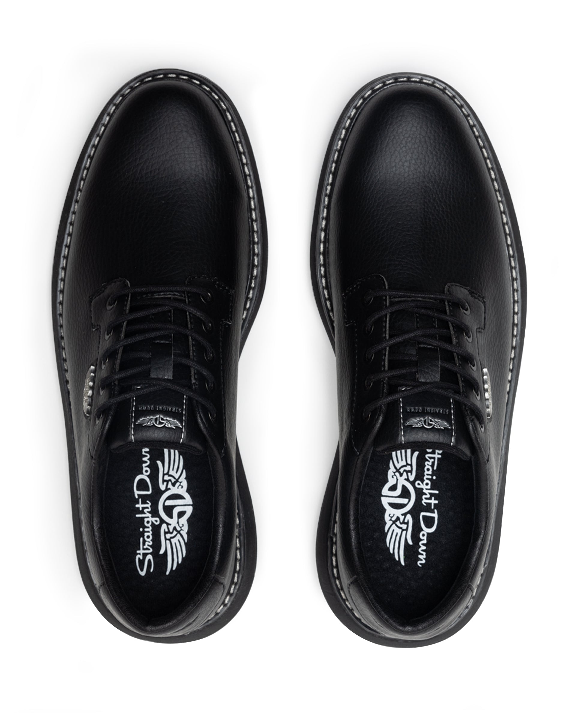 Straight Down Derby Shoe - Black