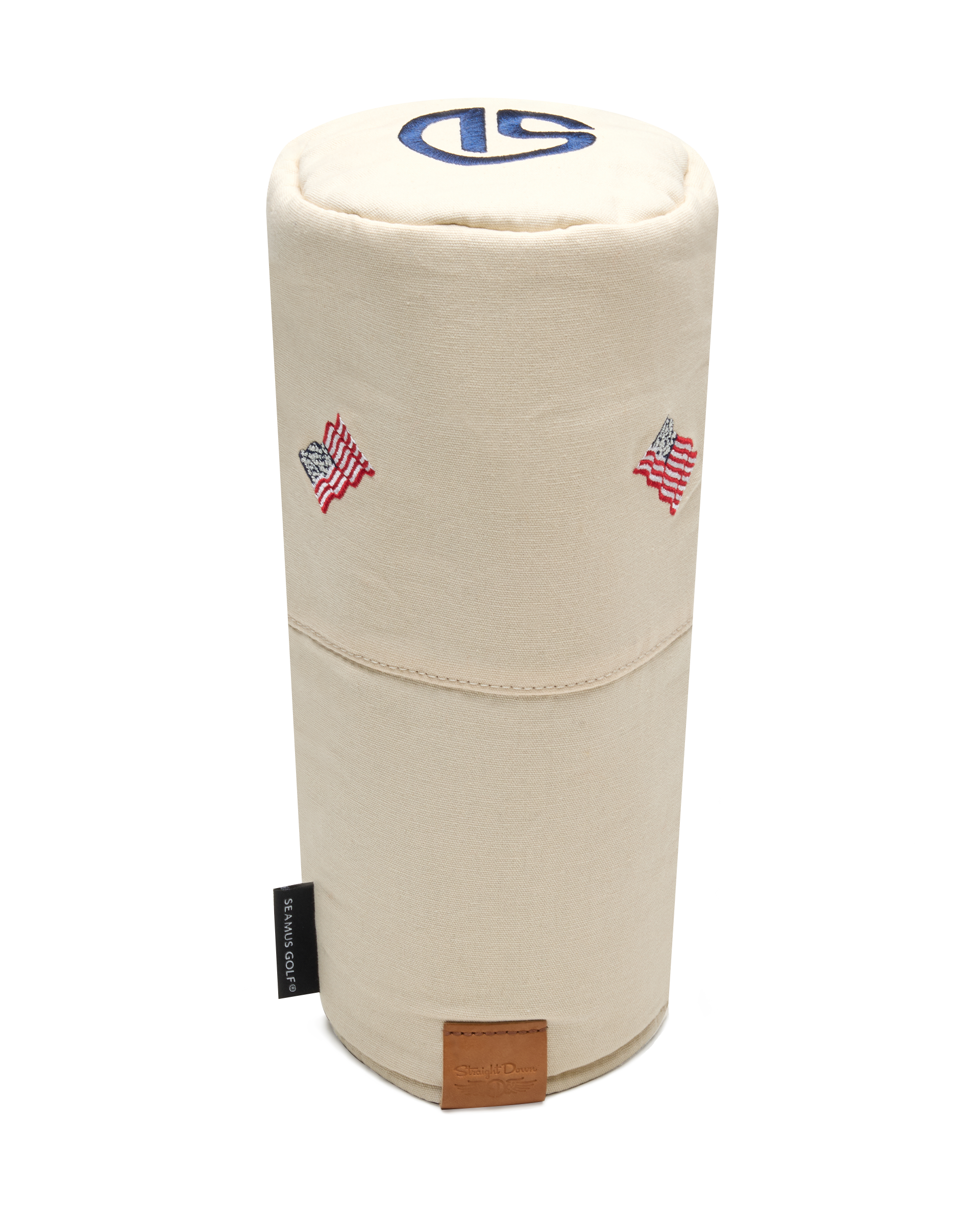 Straight Down Stars & Stripes Headcover - Cream