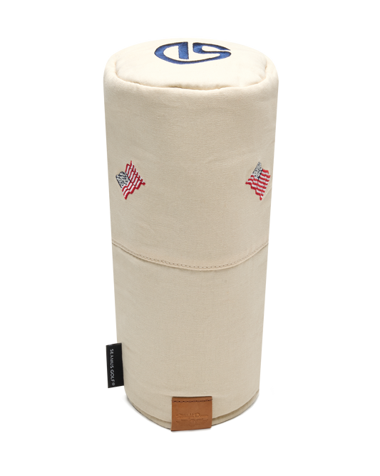 Straight Down Stars & Stripes Headcover - Cream