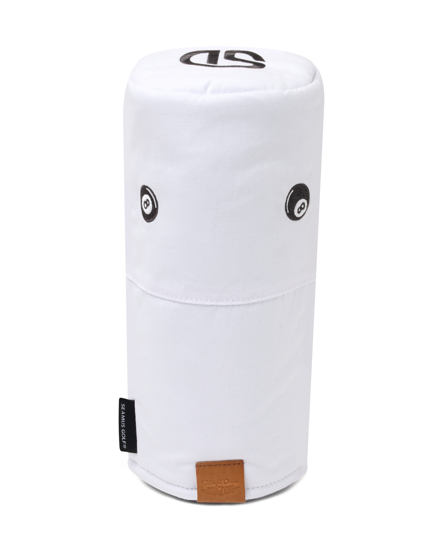 Straight Down 8 Ball Driver Headcover - White