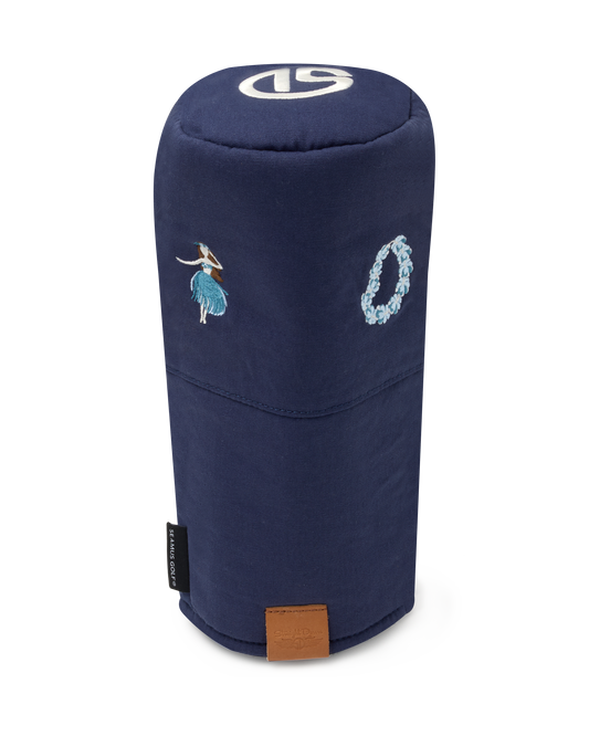Straight Down Hula Driver Headcover - Navy