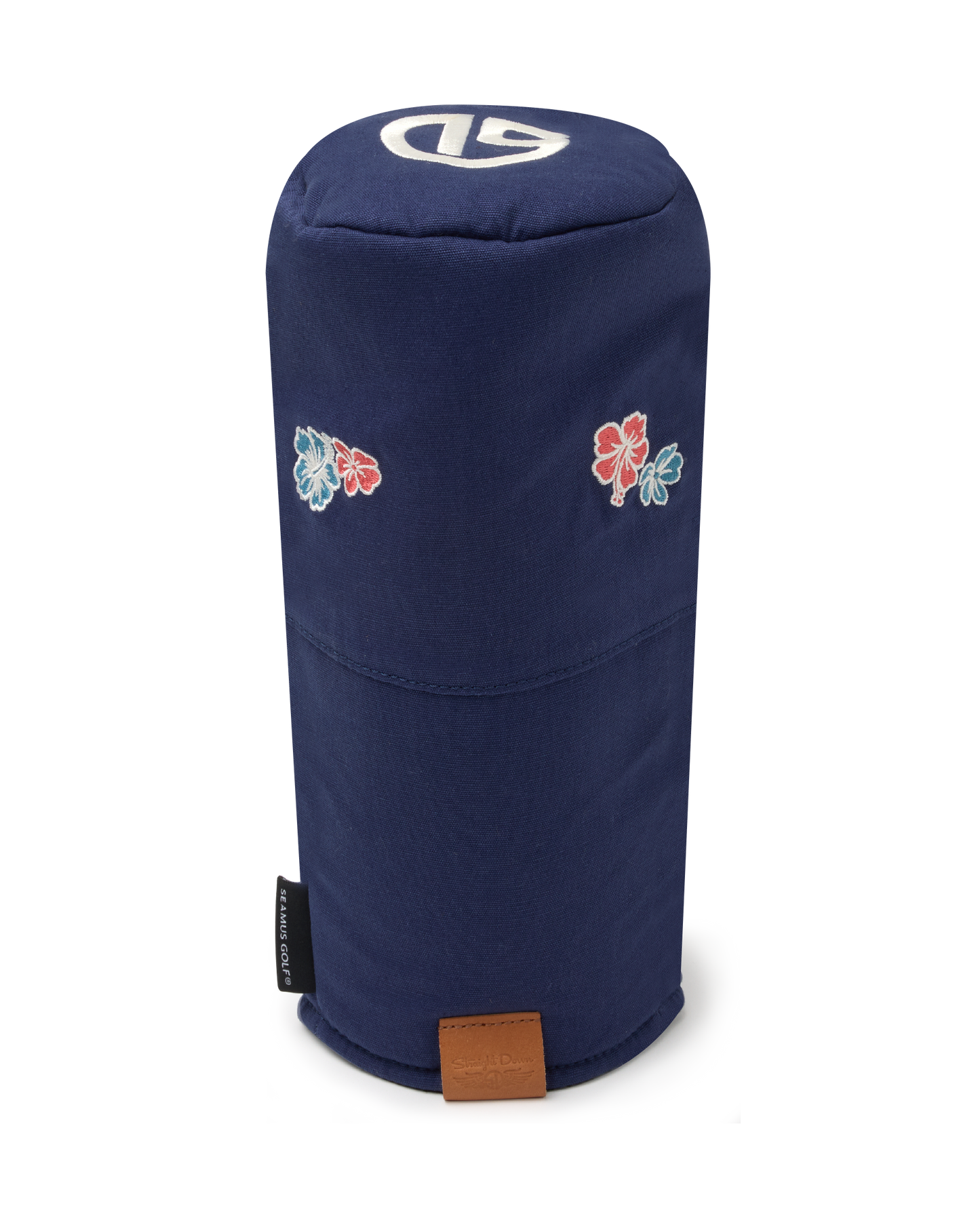 Straight Down Hibiscus Driver Headcover - Navy