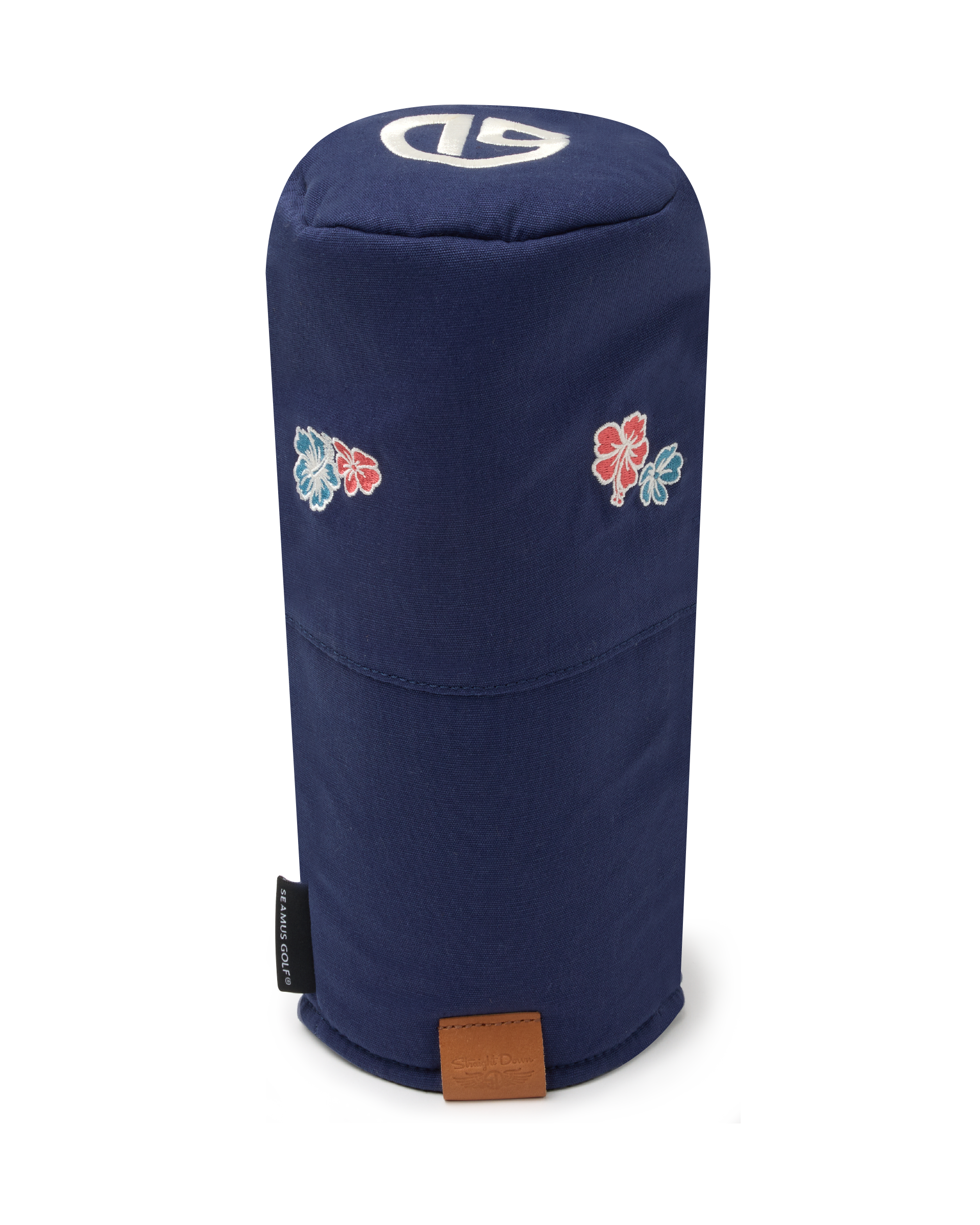 Straight Down Hibiscus Driver Headcover - Navy